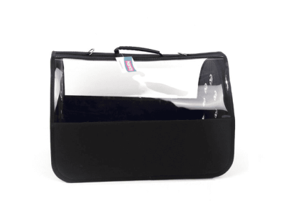 FLYBAG ŞEFFAF ÇANTA BÜYÜK BOY SİYAH 30X30X49